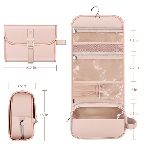 Pink Travel Hanging Toiletry Bag - Picture 4 of 4